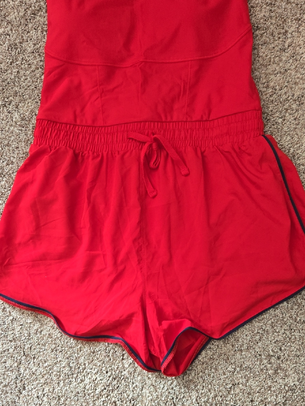 EUC Fabletics Bright Red Athletic Tank and Drawstring Waist Pants Set - Picture 6 of 9